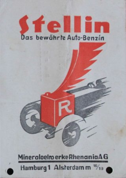 Shell Rhenainia-Ossag "Stellin das bewährte Autobenzin" 1925 Werkspostkarte (8771)